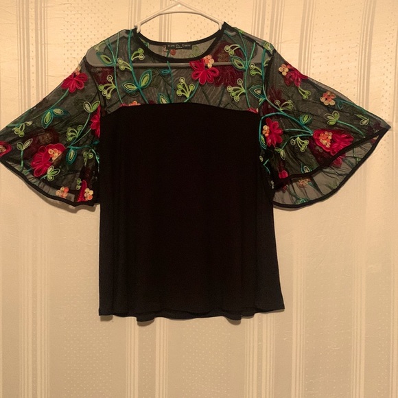 Kim&Cami Tops - - 020 Kim&Cami Short Sleeve Blouse